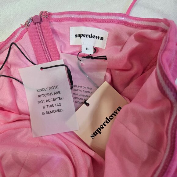 NWT superdown Emmie Mesh Mini Dress in Pink Size S - Picture 9 of 11